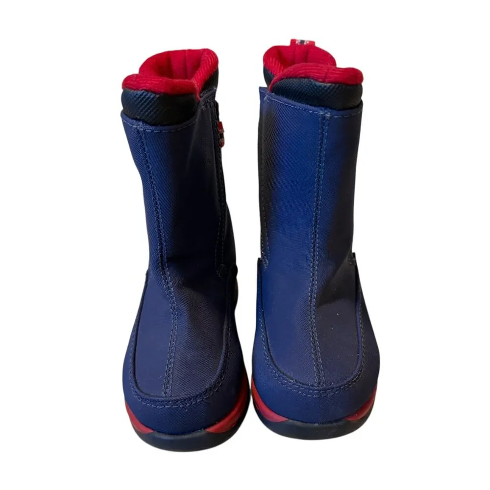 Lands End Blue Red Insulated Toddler Snow Boots size 6